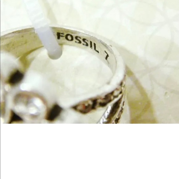 Fossil Brand Statement Ring Flower Floral Glitz 7 - Picture 6 of 6